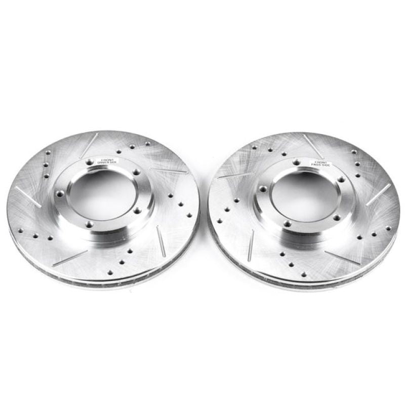 PSB Evolution Drill/Slot Rotor - Power Stop 95-04 Toyota Tacoma Front Evolution Drilled & Slotted Rotors - Pair