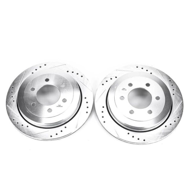 PSB Evolution Drill/Slot Rotor - Power Stop 07-17 Ford Expedition Rear Evolution Drilled & Slotted Rotors - Pair