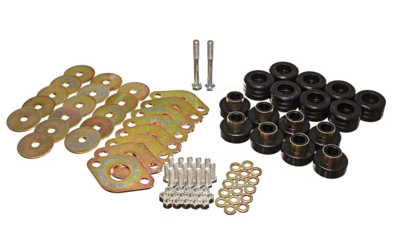 ES Body Mounts - Black - Energy Suspension Body Mount Set W/Hardware - Black