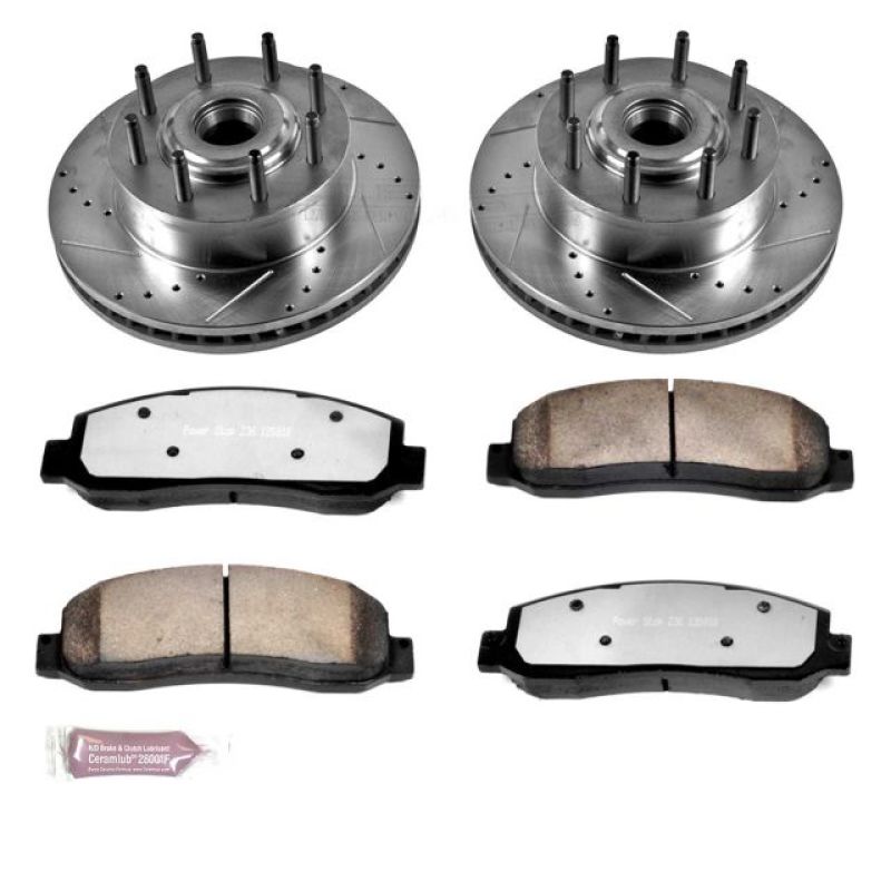 PSB Evolution Drill/Slot Rotor - Power Stop 05-07 Ford F-350 Super Duty Front Z36 Truck & Tow Brake Kit