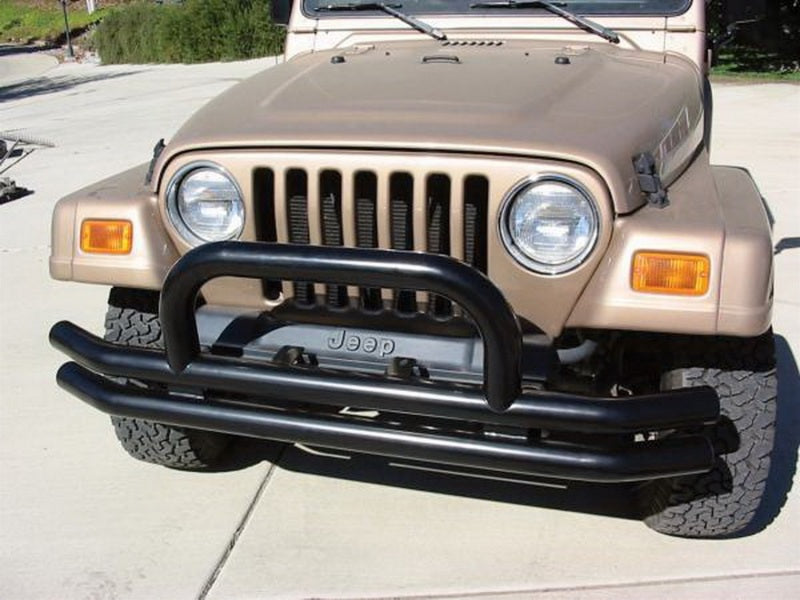 RAM Tubular Bumpers - Rampage 1976-1983 Jeep CJ5 Double Tube Bumper Front - Black