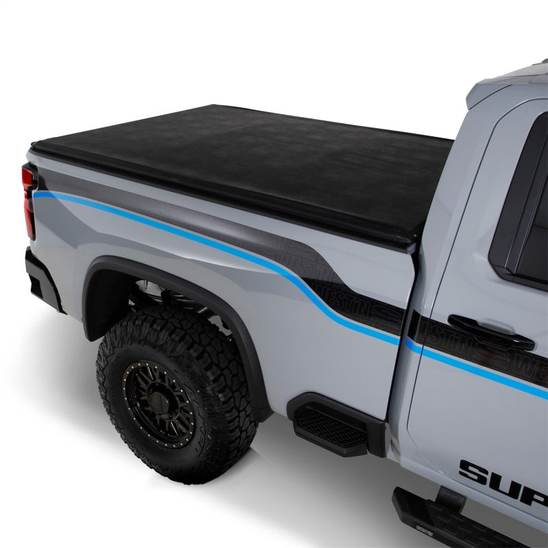 WES Soft Roll Tonneau Covers - Westin 2024 Chevrolet Silverado 2500HD Soft Roll Tonneau Cover - Black