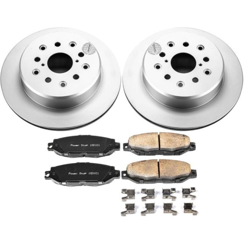 PSB Z17 Evolution Coated Kit - Power Stop 99-00 Lexus SC300 Rear Z17 Evolution Geomet Coated Brake Kit