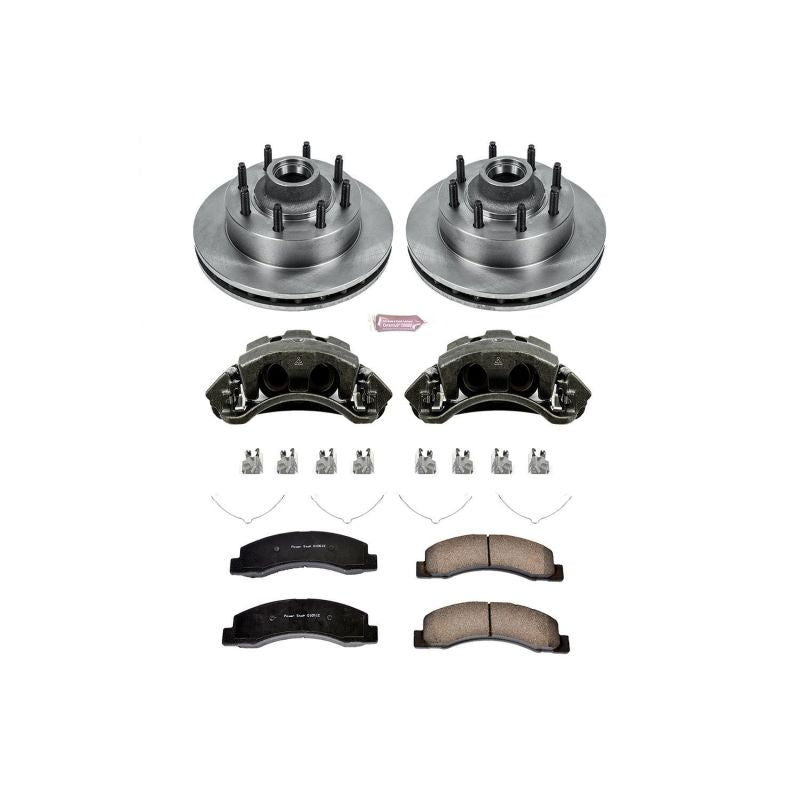 PSB Autospecialty Rotor - Power Stop 99-02 Ford F-350 Super Duty Front Autospecialty Kit w/Cals
