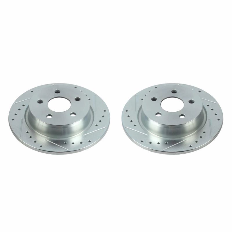 PSB Evolution Drill/Slot Rotor - Power Stop 18-20 Ford Transit Connect Rear Evolution Drilled & Slotted Rotors - Pair