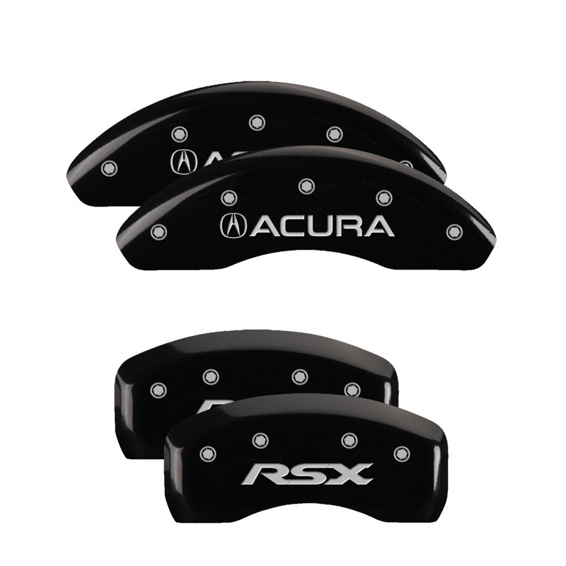 MGP Caliper Covers 4 Logo - MGP 4 Caliper Covers Engraved Front Acura Engraved Rear RSX Black finish silver ch