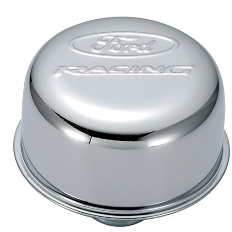FR Breather Caps - Ford Racing Logo Push-In Type Air Breather Cap - Chrome