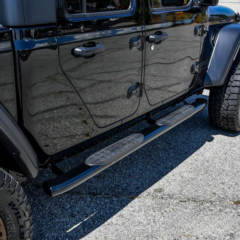 WES Nerf Bars - PRO TRAXX 5 - Westin 2020 Jeep Gladiator PRO TRAXX 5 WTW Oval Nerf Step Bars - Black
