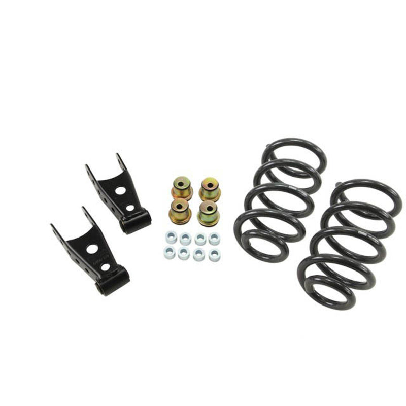 BT Lowering Kit w/o Shocks - Belltech LOWERING KIT 14 Silverado/Sierra Ext/Crew Cab 2WD 1in or 2in Ft/2in or 3in Rr w/o Shocks