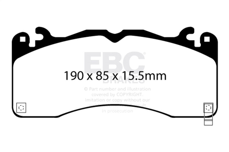 EBC Greenstuff Brake Pad Sets - EBC 2015+ Ford Mustang (6th Gen) 2.3L Turbo (GT Package) Greenstuff Front Brake Pads