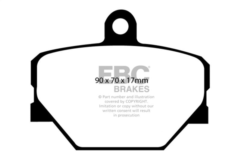 EBC Greenstuff Brake Pad Sets - EBC 08+ Smart Fortwo 1.0 Greenstuff Front Brake Pads