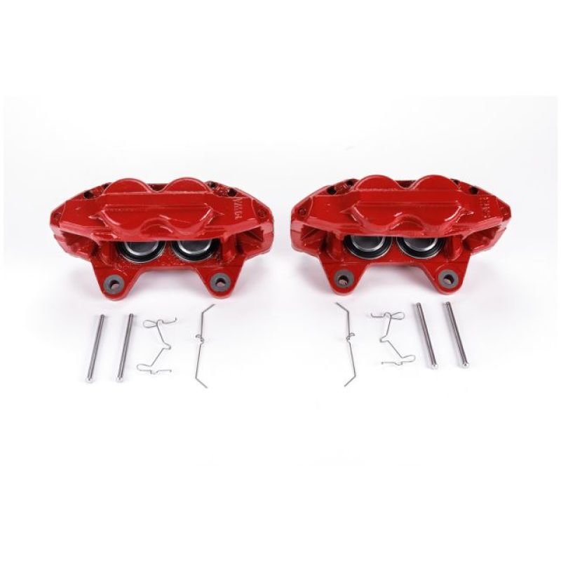 PSB Red Calipers - Power Stop 10-15 Lexus GX460 Front Red Calipers w/o Brackets - Pair