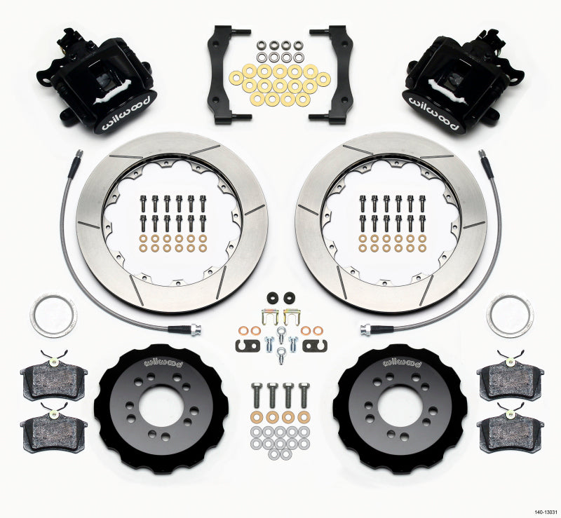 WIL Parking Brake Brake Kit - Wilwood Combination Parking Brake Rear Kit 12.88in 2013-Up Ford Focus ST w/ Lines