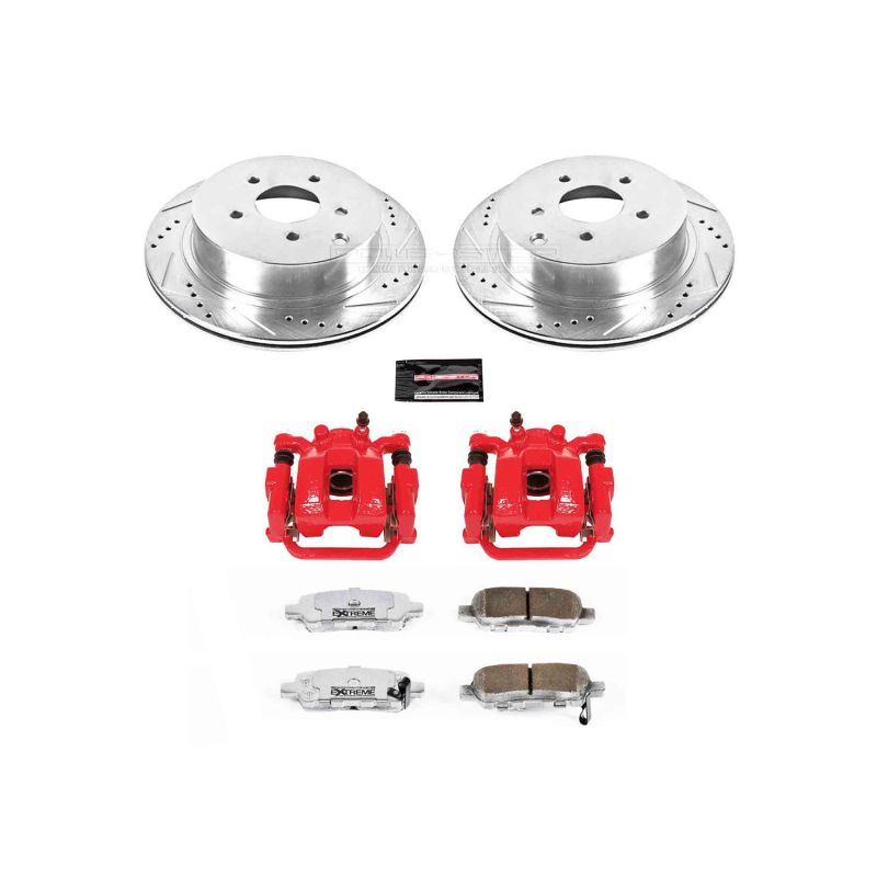 PSB Z26 Street Kit w/Cals - Power Stop 03-08 Infiniti FX35 Rear Z26 Street Warrior Brake Kit w/Calipers