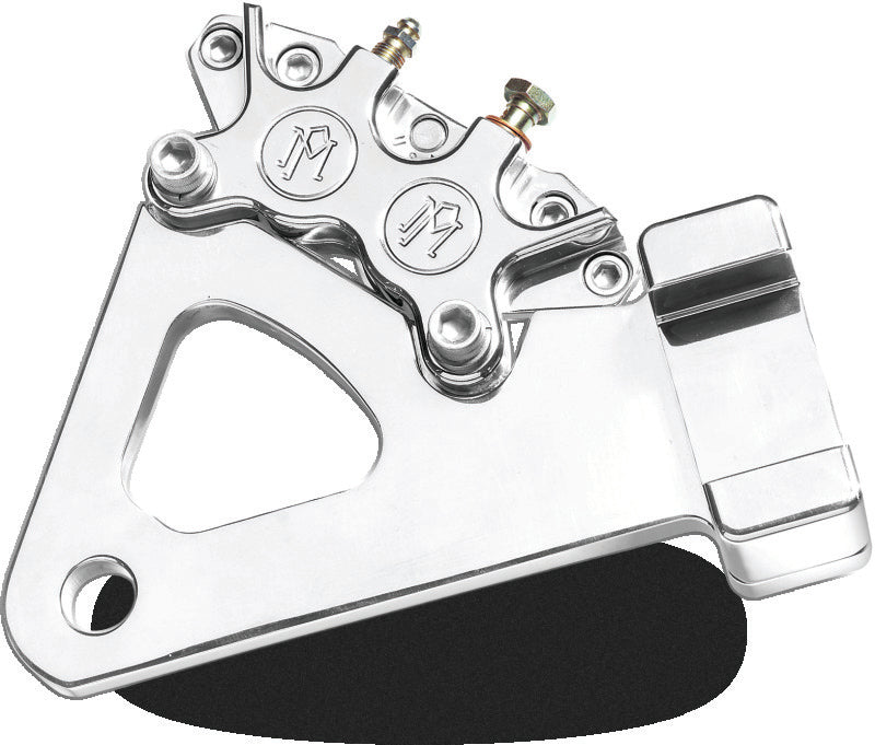 PFM Brake Kits - Performance Machine Rear 4 Piston Caliper and Bracket - Chrome