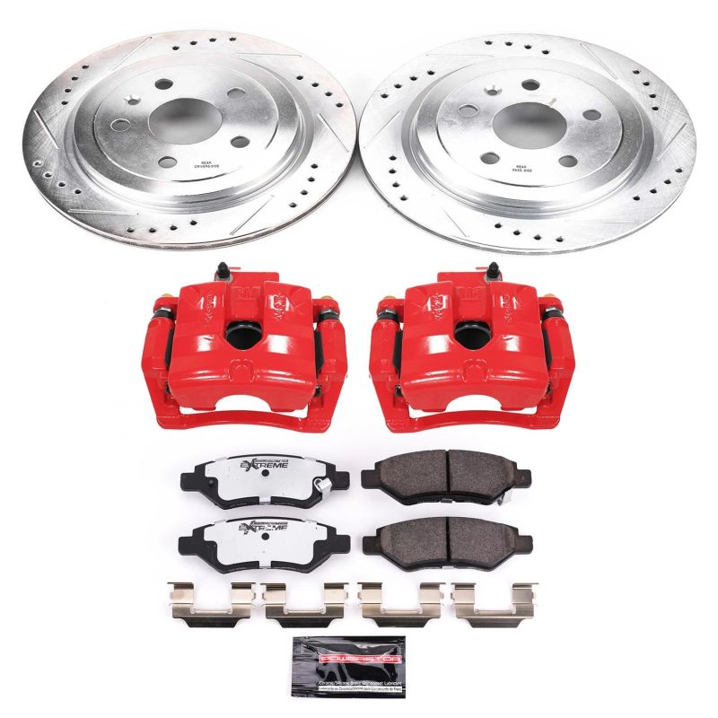 PSB Z26 Street Kit w/Cals - Power Stop 10-15 Chevrolet Camaro Rear Z26 Street Warrior Brake Kit w/Calipers