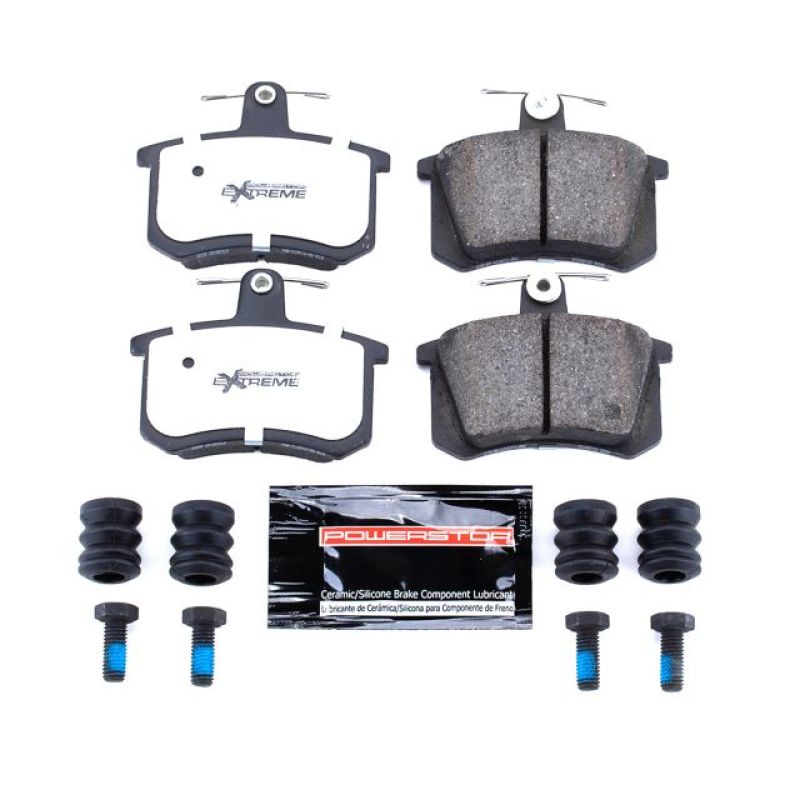 PSB Z26 Extreme Brake Pads - Power Stop 88-92 Audi 80 Rear Z26 Extreme Street Brake Pads w/Hardware