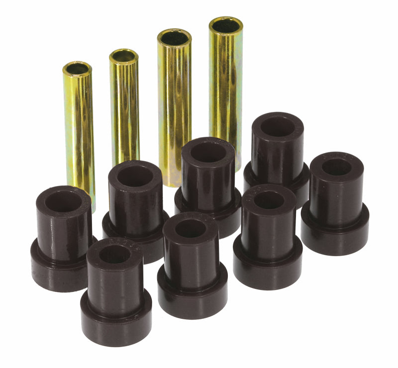 PRO Spring/Shackle Bush- Blk - Prothane 73-86 GM K10-30 4wd Front Spring Bushings - Black