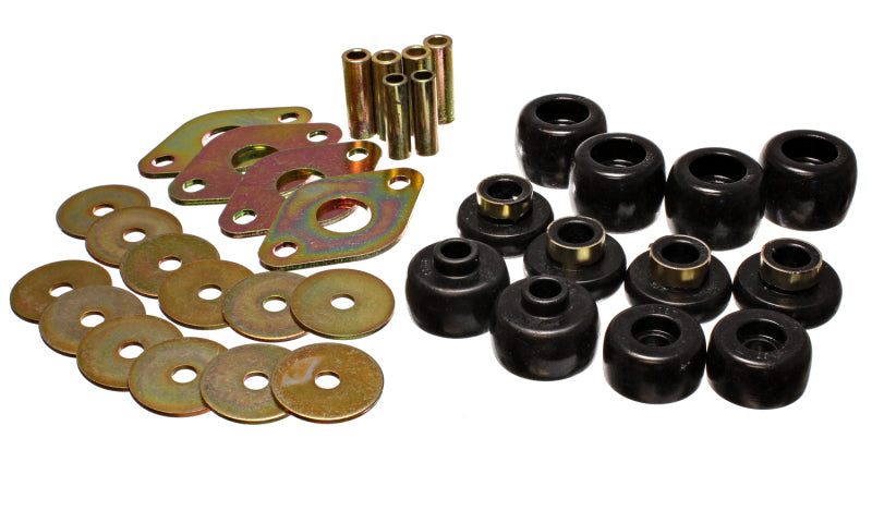 ES Body Mounts - Black - Energy Suspension 93-98 Toyota T100 Black Body Cab Mount Set