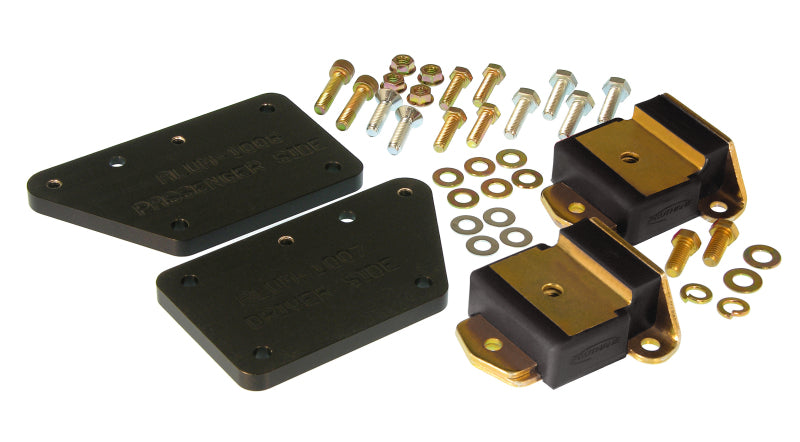 PRO Engine Mounts - Blk - Prothane 63-72 GM Truck LS1 Adapter Plate Kit - Black