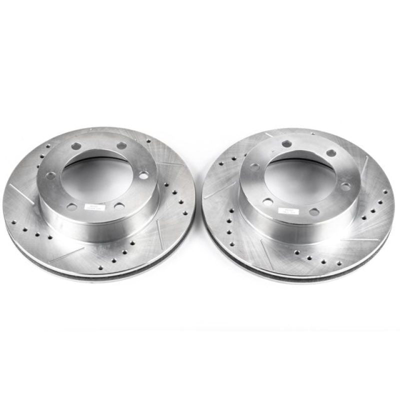 PSB Evolution Drill/Slot Rotor - Power Stop 96-02 Toyota 4Runner Front Evolution Drilled & Slotted Rotors - Pair