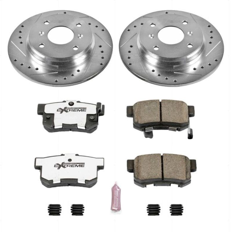 PSB Z26 Street Warrior Kit - Power Stop 92-96 Honda Prelude Rear Z26 Street Warrior Brake Kit