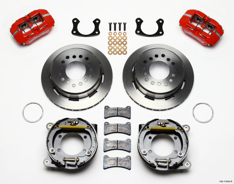 WIL Dynapro Brake Kit - Wilwood Dynapro Low-Profile 11.00in P-Brake Kit - Red New Big Ford 2.50in Off Front Mount