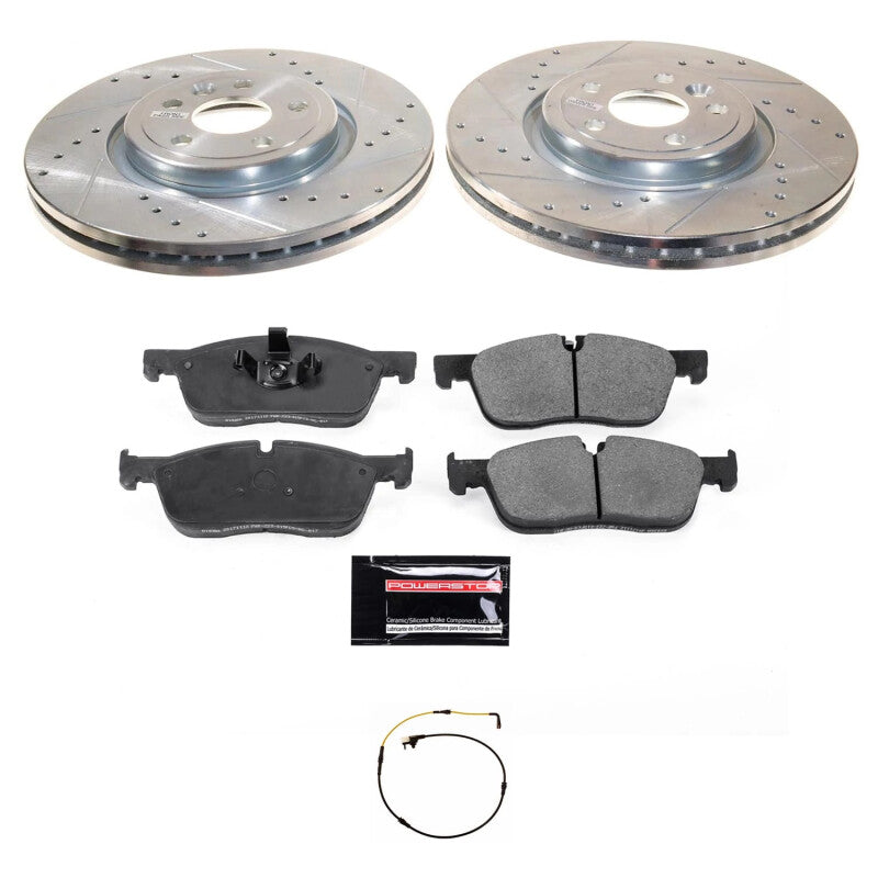 PSB Z23 Evolution Kit - Power Stop 17-20 Jaguar F-Pace Front Z23 Evolution Brake Kit