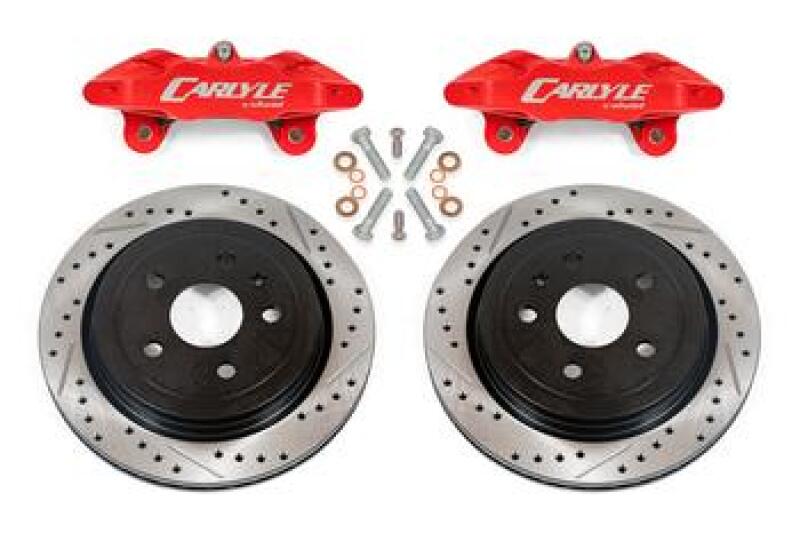 BMR Brake Kits for Conversions - D&S - BMR 14-19 Chevrolet Corvette Brake Kit For 15in Conversion Drilled And Slotted Rotors/Red Calipers
