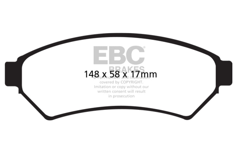 EBC Yellowstuff Brake Pad Sets - EBC 05-09 Buick Allure (Canada) 3.6 Yellowstuff Front Brake Pads