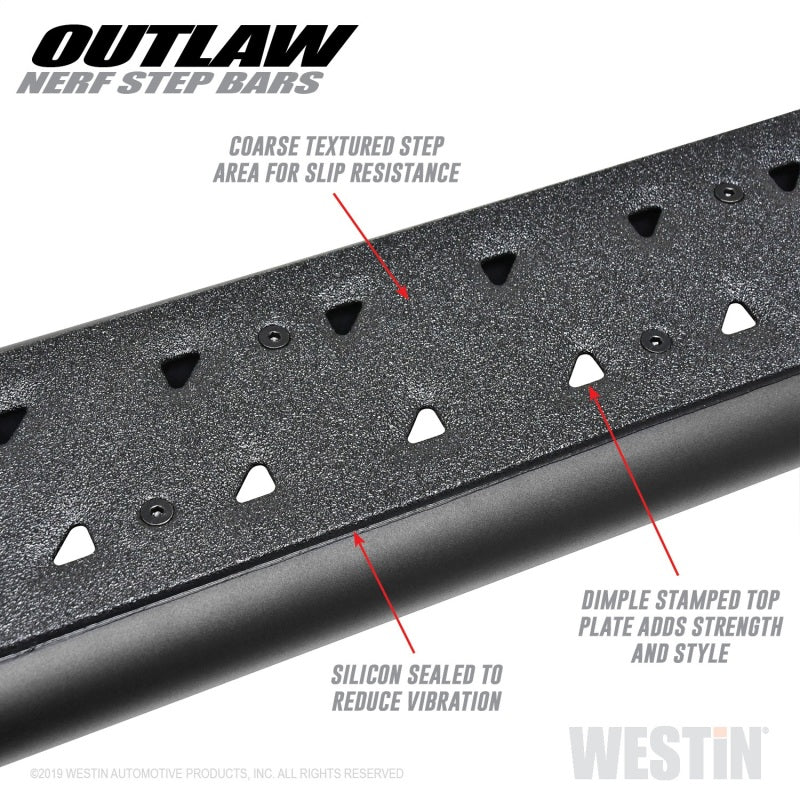WES Nerf Bars - Outlaw - Westin 2019 Dodge Ram Crew Cab ( Excludes 1500 Classic) Outlaw Nerf Step Bars