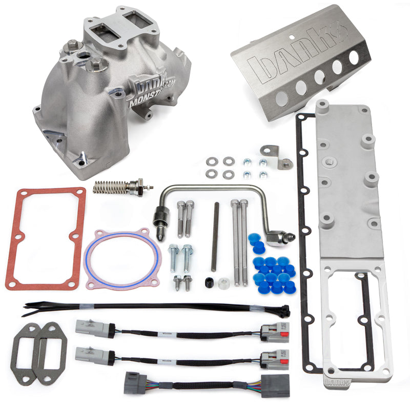 GBE Monster-Ram Intake - Banks Power 13-18 Ram 6.7L Monster-Ram Intake System Gen-2 w/Fuel Line - Natural w/Heater System