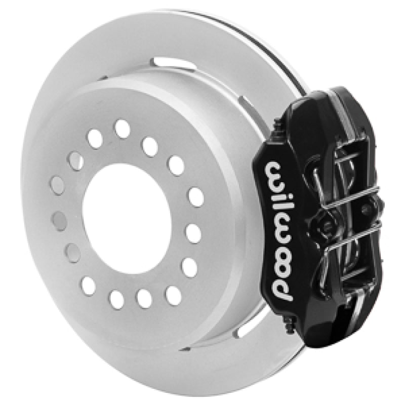 WIL Dynapro Brake Kit - Wilwood Chevy Monte Carlo Forged 4 Piston DynaPro Black Caliper HP32 VV Plain Rotor - 11.00x0.81
