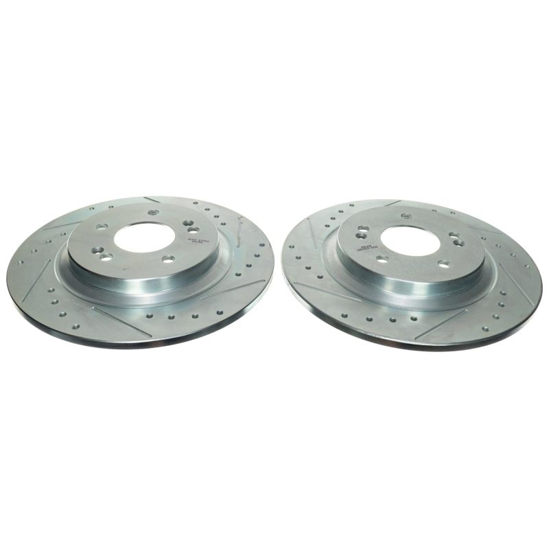 PSB Evolution Drill/Slot Rotor - Power Stop 2021 Kia Sorento Rear Drilled & Slotted Rotor (Pair)