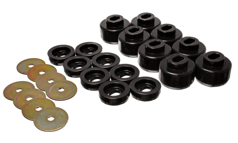 ES Body Mounts - Black - Energy Suspension 99-06 Silverado C1500/K1500/01-06 Silverado C2500/K2500 Black Body(cab) Mount Set