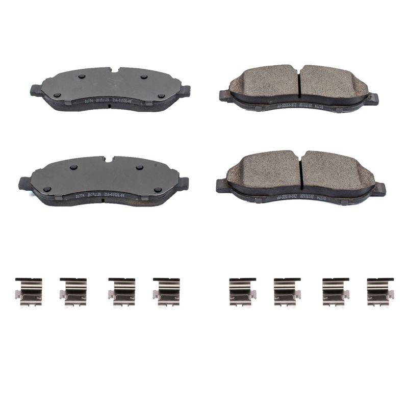PSB Z17 Evolution Brake Pads - Power Stop 15-19 Ford Transit-150 Front Z17 Evolution Ceramic Brake Pads w/Hardware
