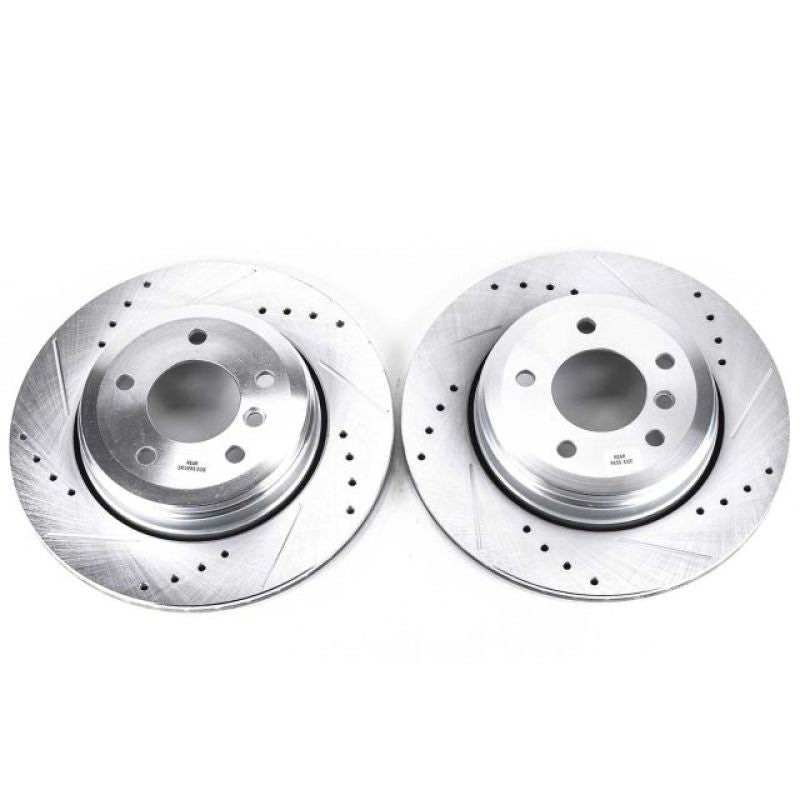 PSB Evolution Drill/Slot Rotor - Power Stop 04-07 BMW 525i Rear Evolution Drilled & Slotted Rotors - Pair