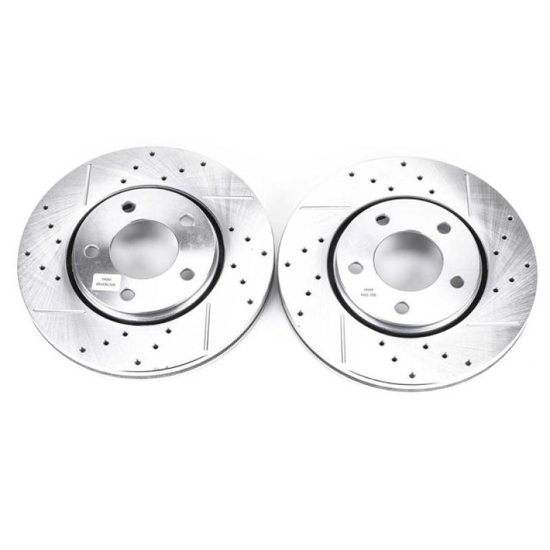 PSB Evolution Drill/Slot Rotor - Power Stop 02-07 Chrysler Town & Country Front Evolution Drilled & Slotted Rotors - Pair