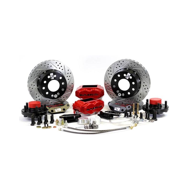 BAE SS4 Brake Kits - Baer Brakes 64-72 GM A-Body/67-69 F-Body STD Studs 11in SS4+ Front SDZ Brake Kit - Black