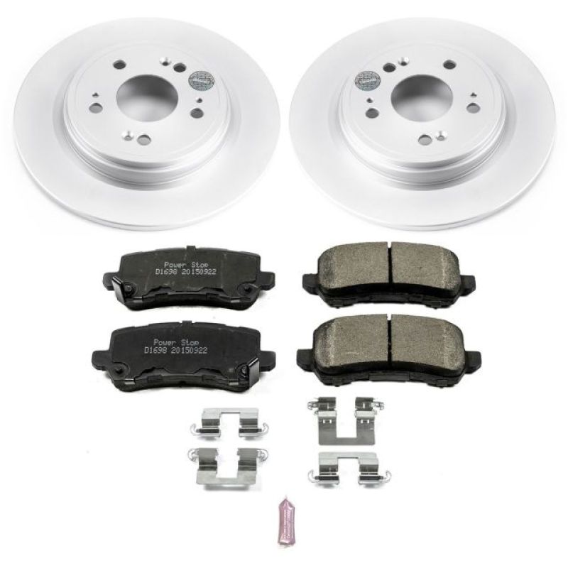 PSB Z17 Evolution Coated Kit - Power Stop 14-19 Acura RLX Rear Z17 Evolution Geomet Coated Brake Kit
