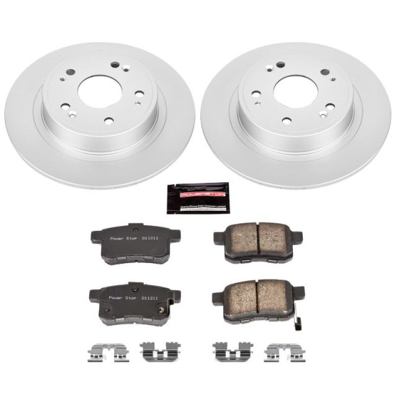 PSB Z17 Evolution Coated Kit - Power Stop 09-10 Acura TSX Rear Z17 Evolution Geomet Coated Brake Kit