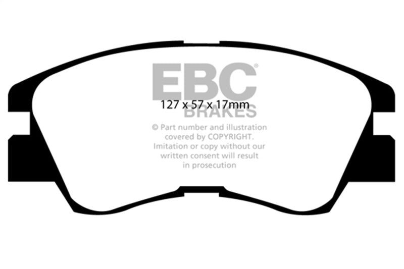 EBC Greenstuff Brake Pad Sets - EBC 88-91 Mitsubishi Montero 2.6 Greenstuff Front Brake Pads