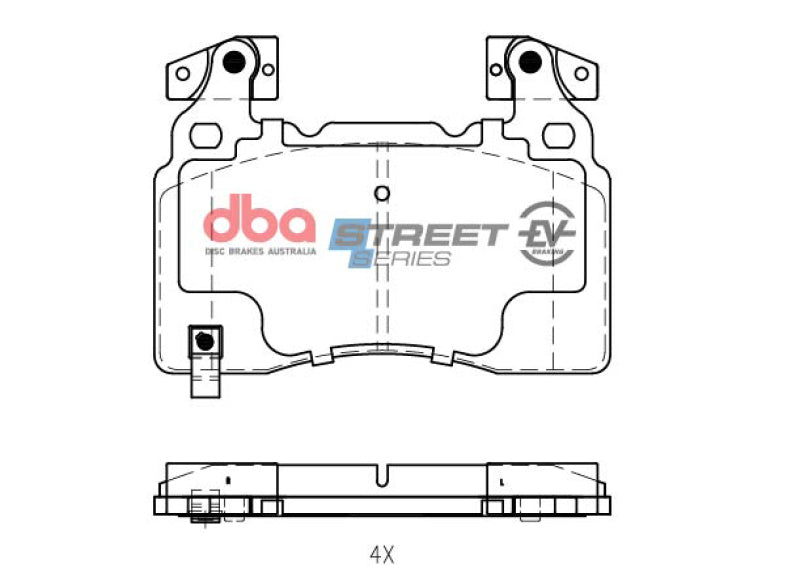 DBA Street Series Brake Pads - DBA 13-19 Cadillac ATS (w/Brembo Front Caliper) Front SSEV Street Series Brake Pads