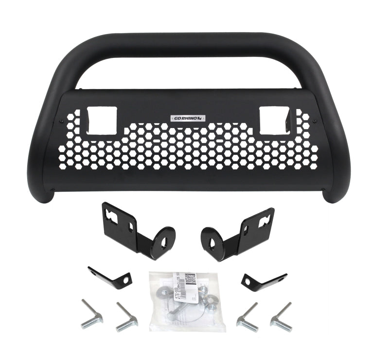 GOR RC2 Light Ready - Go Rhino 03-06 Chevy 2500HD RC2 LR 2 Lights Complete Kit w/Front Guard + Brkts