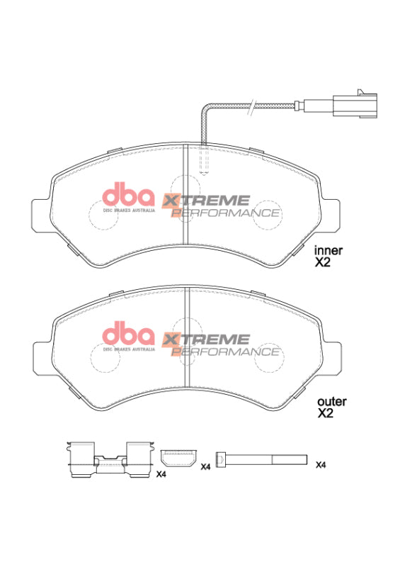 DBA XP Performance Brake Pads - DBA 14-23 Ram ProMaster 1500 XP Performance Front Brake Pads