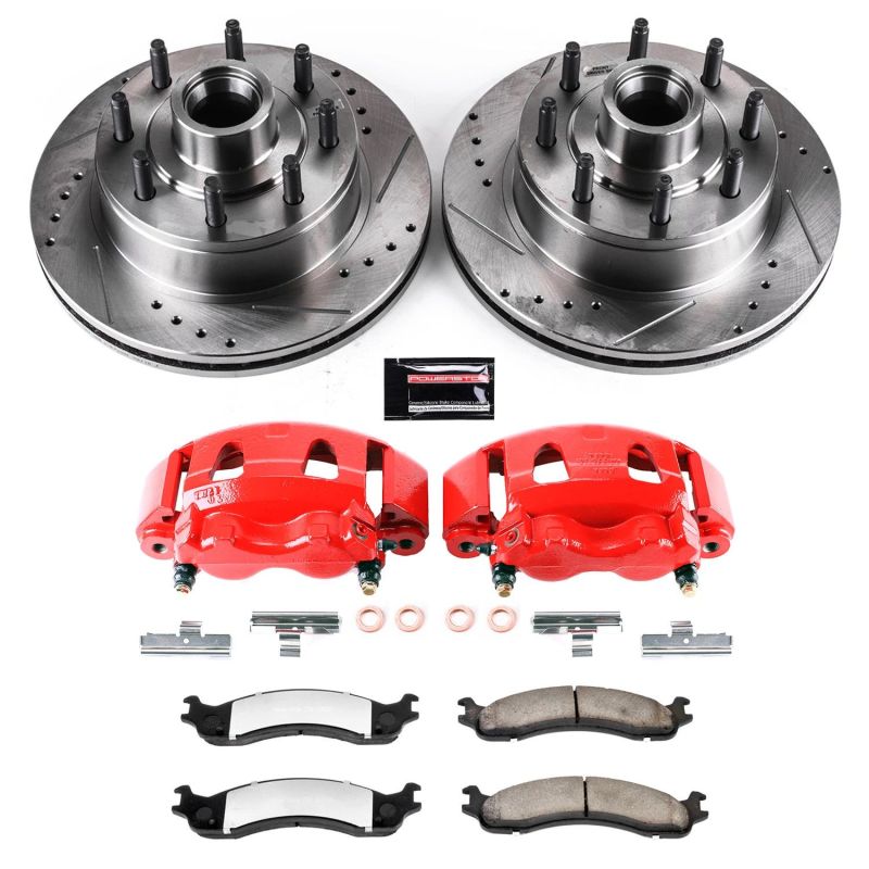 PSB Red Calipers - Power Stop 2007 Ford E-150 Front Z36 Truck & Tow Kit w/Cals