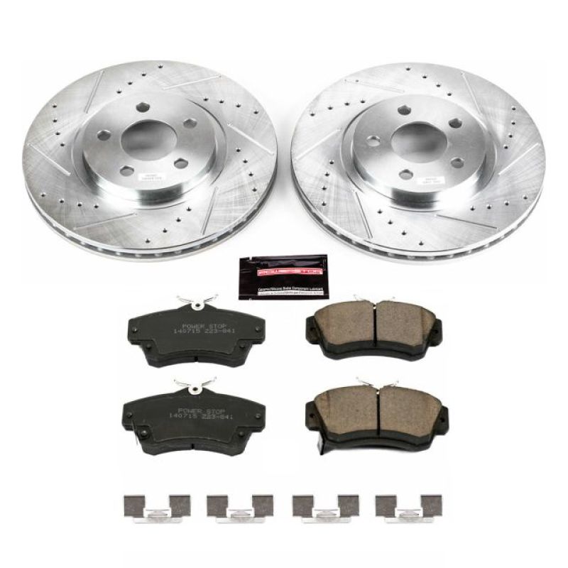 PSB Z23 Evolution Kit - Power Stop 01-10 Chrysler PT Cruiser Front Z23 Evolution Sport Brake Kit