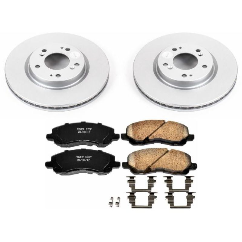 PSB Z17 Evolution Coated Kit - Power Stop 06-12 Mitsubishi Eclipse Front Z17 Evolution Geomet Coated Brake Kit