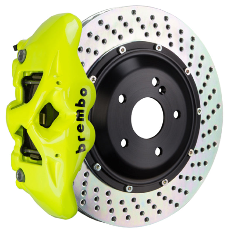 BRB Big Brake Kits - Brembo 19-22 A-Class (Excl AMG) Fr GT BBK 6Pis Cast 365x34 2pc Rotor Drilled-Yellow