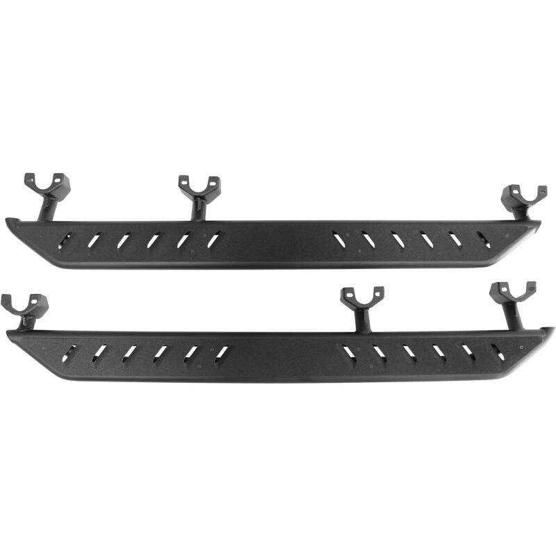 WES Snyper Rock Rail Steps - Westin/Snyper 07-17 Jeep Wrangler Unlimited Triple Tube Rock Rail Steps - Textured Black